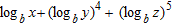 <strong>Assume that , , , and are positive numbers Use the properties of logarithms to write the expression in terms of the logarithms of , , and . </strong> A) B) C) D) E)