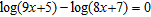 <strong>Solve the logarithmic equation. Check the solution. </strong> A) x = 0 B) x = 1 C) x = 2 D) x = 3