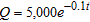 <strong>The number of grams Q of a certain radioactive substance present after t seconds is given by the equation . How many grams remain after 14 seconds? Please round the answers to the nearest whole.</strong> A) Q = 1,309 grams B) Q = 1,283 grams C) Q = 1,490 grams D) Q = 1,232 grams E) Q = 1,233 grams