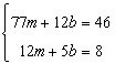 <strong>The slope and y -intercept of the line that best fits the three noncollinear points and are given by the solution of the following system of linear equations. Solve the system and find the equation of the best-fitting line. Round parameters to the nearest thousandth.</strong> A) B) C) D) E)
