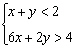 <strong>Find a system of linear equations below that has the point as a solution. , , , or </strong> A) B) C) D) E)