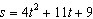 <strong>Find the position equation for an object that has distance at second, at seconds, and at seconds.</strong> A) B) C) D) E)