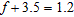 Use a property of equality to solve the equation. Then check the result. f = __________