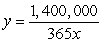 <strong>A potential landfill site contains 1,400,000 cubic yards of space. If the average fill per day is x cubic yards, what equation describes how many days the landfill site may be used?</strong> A) B) C) D) E)
