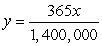 <strong>A potential landfill site contains 1,400,000 cubic yards of space. If the average fill per day is x cubic yards, what equation describes how many days the landfill site may be used?</strong> A) B) C) D) E)