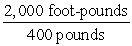<strong>Simplify. </strong> A) 5 ft B) 500 foot-pounds C) 1600 foot-pounds D) 2 ft E) 5 foot-pounds