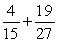 <strong>What is the least common denominator for the set of rational expressions? </strong> A) 15 B) 270 C) 135 D) 27 E) 150