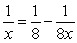 <strong>Find the least common denominator for the equation. </strong> A) B) C) 24 D) 8 E)
