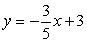 <strong>Find the equation of the line that passes through the points (0, 3) and (-5, 6).</strong> A) B) C) D) E)