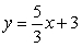 <strong>Find the equation of the line that passes through the points (0, 3) and (-5, 6).</strong> A) B) C) D) E)