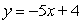 <strong>Find the equation of the line that contains the point (6, -26) and has slope -5.</strong> A) B) C) D) E)