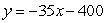 <strong>Write the equation for the problem below using Yolanda's $400 monthly expense account is set up through an automatic teller machine (ATM). She withdraws funds, using the $35 Fast Cash Option. The equation describes the amount that remains in her account after she makes x withdrawals during the month.</strong> A) B) C) D) E)