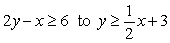 <strong>Identify the steps needed to change the first inequality into the second. </strong> A) Subtract x from both sides Divide both sides by 2 B) Subtract x from both sides Divide both sides by 2 and reverse the inequality sign C) Add x to both sides Divide both sides by 2 and reverse the inequality sign D) Add x to both sides Divide both sides by 2 E) Multiply both sides by