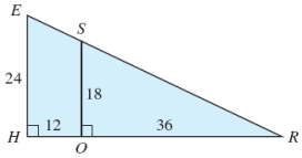 <strong>Use ratios to find out if the triangles are similar. </strong> A) Similar B) Not similar
