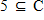 <strong>Rewrite the following statement using mathematical symbols. 5 is not an element of the set C. </strong> A) B) C) D) E)