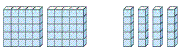 <strong>Represent the following number in base 5 by sketching a manipulative. 2405 </strong> A) B) C) D) E)