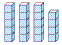 <strong>Represent the following number in base 5 by sketching a manipulative. 2405 </strong> A) B) C) D) E)