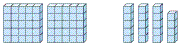 <strong>Represent the following number in base 5 by sketching a manipulative. 2405 </strong> A) B) C) D) E)