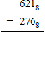 <strong>Find the difference in the given base. </strong> A) 4 3 3 <sub>8</sub> B) 3 3 3 <sub>8</sub> C) 345 <sub>8</sub> D) 4 2 3 <sub>8</sub> E) 3 2 3 <sub>8</sub>