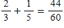 <strong>Use each of these numbers exactly once to make the following equation true: 1, 2, 3, 5, 44 , 60 . Answers may vary. </strong> A) B) C) D) E)