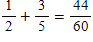 <strong>Use each of these numbers exactly once to make the following equation true: 1, 2, 3, 5, 44 , 60 . Answers may vary. </strong> A) B) C) D) E)