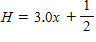 <strong>A tree grows 3.0 feet during the first year of its life and grows one half foot per year each year after the first year. Translate the rule that calculates the height of the tree H in terms the age of the tree x in years into an equation. </strong> A) B) C) D) E) 