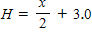 <strong>A tree grows 3.0 feet during the first year of its life and grows one half foot per year each year after the first year. Translate the rule that calculates the height of the tree H in terms the age of the tree x in years into an equation. </strong> A) B) C) D) E) 
