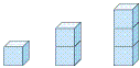 <strong>In the figure below, the face of each cube is a 1cm by 1 cm square. Determine the surface area of the 19 th figure in the pattern. </strong> A) 116 cm² B) 361 cm² C) 78 cm² D) 57 cm² E) 365 cm²