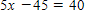 <strong>Solve the following linear equation. </strong> A) B) C) D) E) 