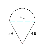 <strong>Find the perimeter of the figure below. Use 3.14 for . </strong> A) 14.28 ft B) 12 ft C) 10.28 ft D) 20.56 ft E) 16.56 ft