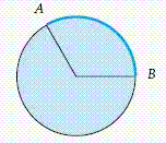 <strong>Determine the length of the arc AB if the diameter of the circle is 15 feet and the angle is 139 degrees. Use 3.14 for and round your answer to 2 decimal places. </strong> A) 5.79 feet B) 21.82 feet C) 18.19 feet D) 9.09 feet E) 17.38 feet