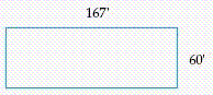 <strong>Below is a new office floor plan. If the walls are 10 feet tall and 1 gallon of paint covered approximately 570 square feet, determine how many cans of paint that would be needed to paint the four walls of the room. </strong> A) 9 B) 10 C) 8 D) 16 E) 7