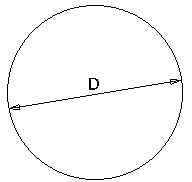 Circumference = D D = Diameter of circle Carry the answer to two decimal places. A circle has a circumference of 10 . Find the diameter.