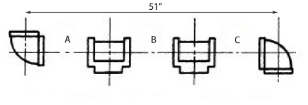 Use Data Sheet 5 and 7.Mixed number Example: 2-1/3 Put a dash between the whole number and the fraction.Simple Fraction Example: 2/3 1/2 copper pipe is divided into three equal segments.c-c = 57 inches long 1/2 copper, 90 ell 1/2 copper, tee Find the end-to-end measure of pipe B.