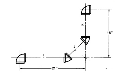 Refer to the figure. Assume 2 PVC. Find c-c of K if J=8