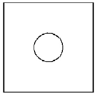 . A 12 square sheet of lead has a 3 hole cut in it. Calculate the square inches.