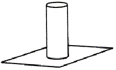 . A roof flange for a flat roof has a tube that is 3 inches in diameter and 12 inches high. The plate is 12 12 inches. Both are made of 5 pound sheet lead. Compute the area of the lead sheet used in square feet.