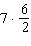 <strong>Translate the word statement to a numerical statement. Seven times the difference of 6 and 2</strong> A) B) C) D) E) none of these