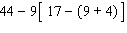 Evaluate the following expression.