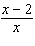 <strong>Write the given phrase as a mathematical expression: The difference between a number and 2.</strong> A) B) C) D) E)