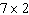 <strong>Write the given phrase as a mathematical expression: The product of 7 and 2.</strong> A) B) C) D) E)