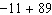 <strong>Find the sum. </strong> A) 11 B) 78 C) -100 D) 100 E) 78