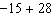 <strong>Find the sum. </strong> A) 13 B) -43 C) -13 D) 15 E) 43