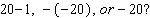 Which of the following contains a minus sign: