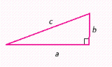 Refer to the illustration and find the length of the unknown side. a = 3 and c = 7 . Find b