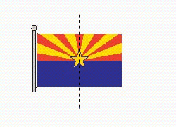 <strong>Select the figure that shows the correct line(s) of symmetry for the illustration of the flag, without its flagpole. . </strong> A) B) C) D) E)