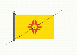 <strong>Select the figure that shows the correct line(s) of symmetry for the illustration of the flag, without its flagpole. </strong> A) B) C) D) E)