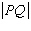 <strong>The line that connects points P and Q is written with which symbol?</strong> A) B) C) D) E)