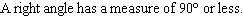 <strong>Describe a right angle.</strong> A) B) C) D) E)