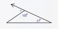 Find the measure of the indicated exterior angle.    